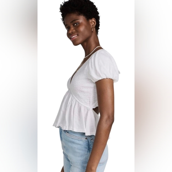 Free People Women's Charlotte Top, Ivory, White,Size Small - Picture 4 of 8